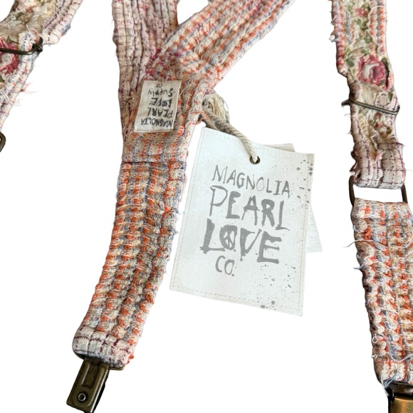 Magnolia Pearl Shea Suspenders Martha Floral Print Metal Hook One Size NWT NEW - Picture 9 of 9